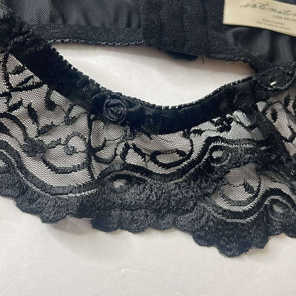 Lane Bryant Intimates Black Lace Garter Belt 14/16 XL